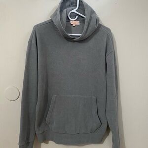 Negative Space Gray Hooded Sweatshirt